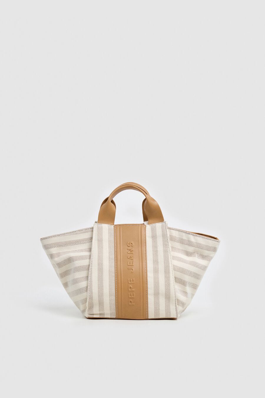 Bolso de mano lona rayas