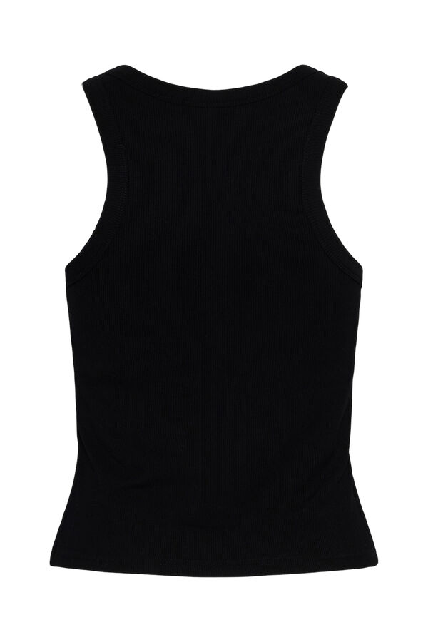 Pieces Vest top with built-in cups noir