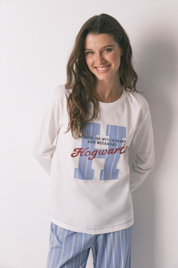 Women'secret Duga pidžama sa pruge Harija Potera Bela
