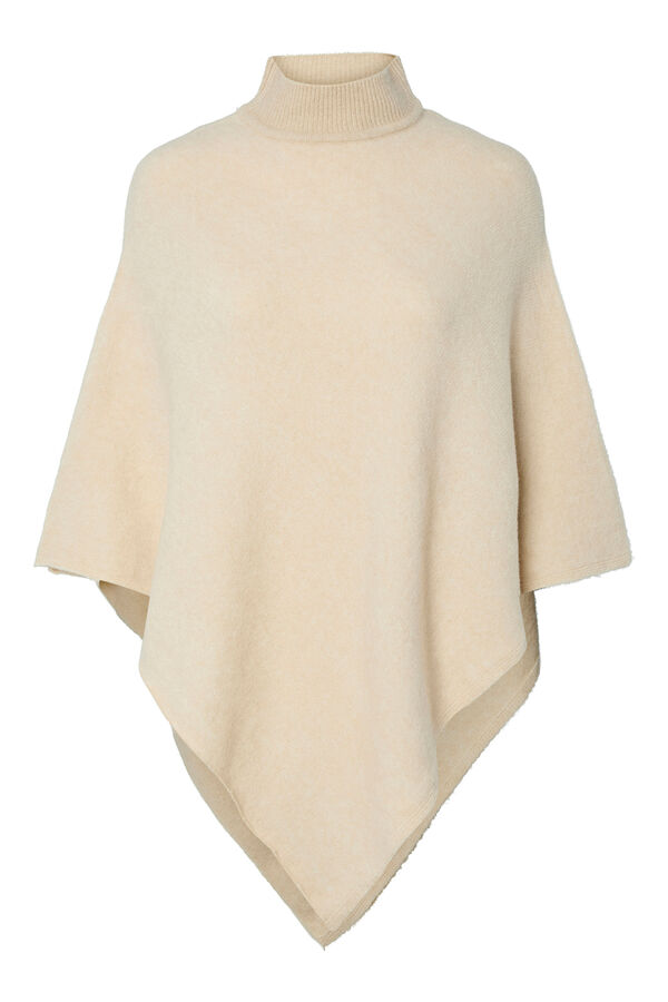 Pieces Poncho con cuello gris