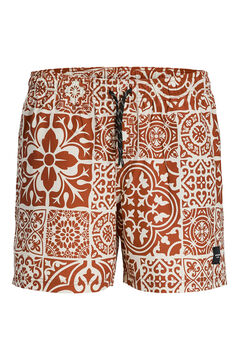 Jack & Jones Fato de banho estampado vermelho