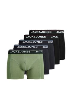 Jack & Jones Pack 5 boxer combinado em algod&atilde;o