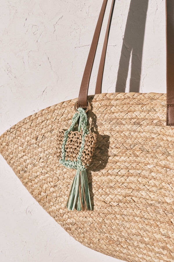 Women'secret Prirodna pletena torba od rafije Braon