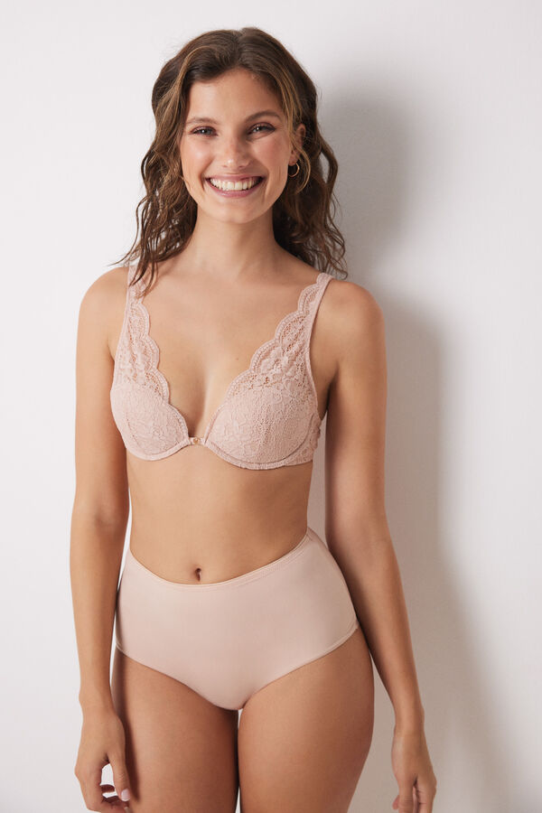 Women'secret Duboke gaćice za smanjivanje roze boje Roze