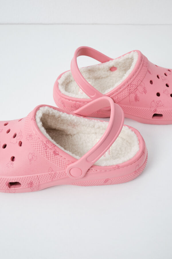 Women'secret Sobne papuče klompe sa postavom Snoopy Roze