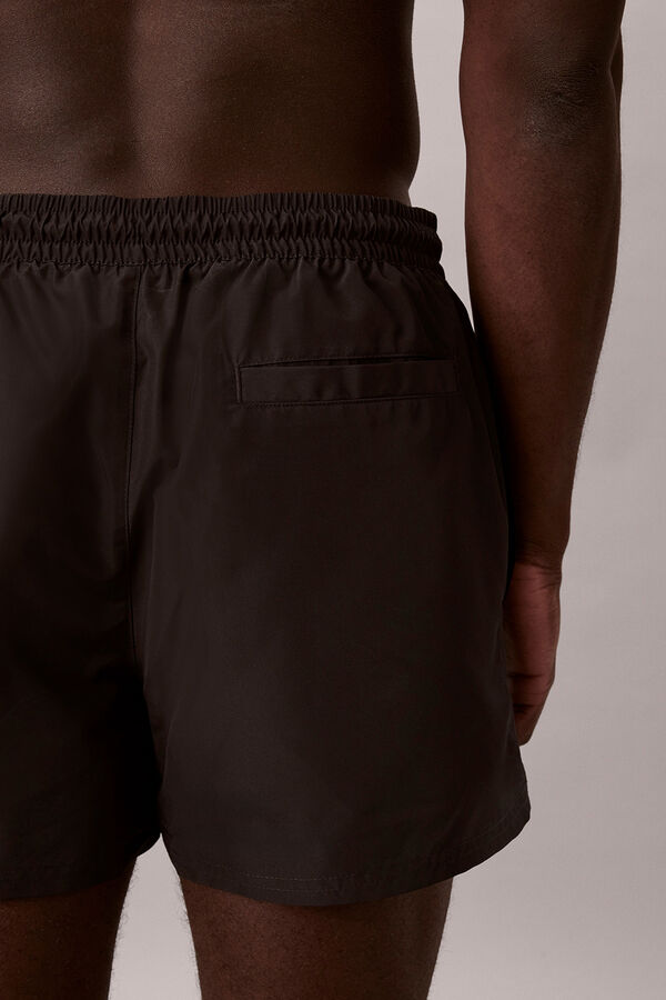 Calvin Klein Ba&ntilde;ador corto cord&oacute;n logo negro