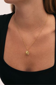 Singularu Sun Light Gold Plated Steel Necklace yellow