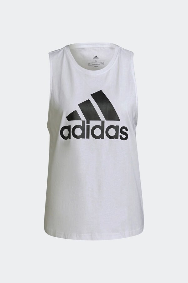 Adidas Camiseta sin mangas Adidas logo blanco