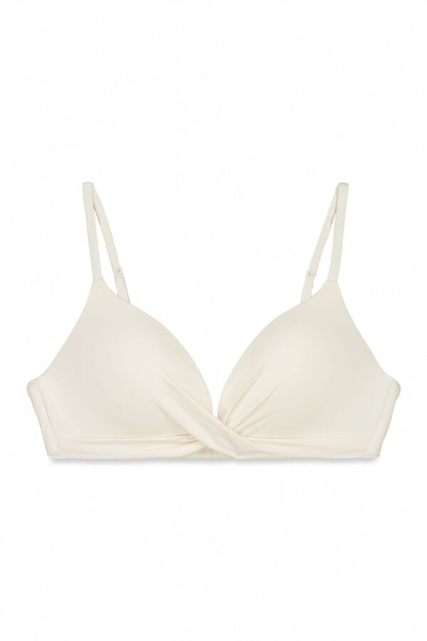 Women'secret Beli ukr&scaron;ten push-up gornji deo bikinija Bež