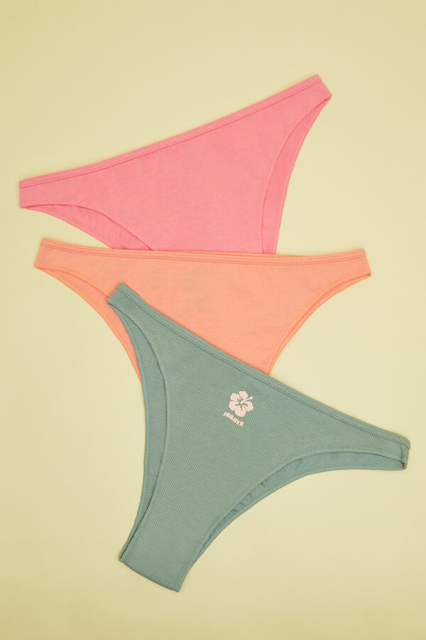 Womensecret 3-pack multicoloured Brazilian panties 