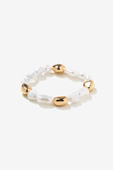 Vilanova Pulseira de contas com efeito p&eacute;rola estampado