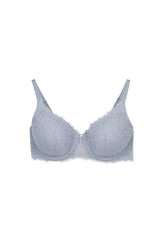 Sujetador balconette relleno encaje azul BEAUTIFUL