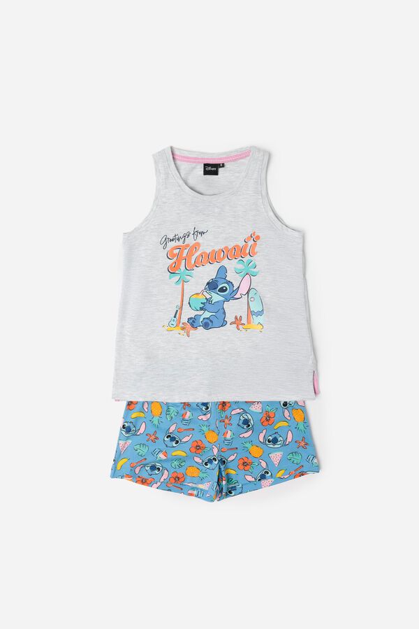 Admas Hawaii Stich r&ouml;vid pizsama sz&uuml;rke