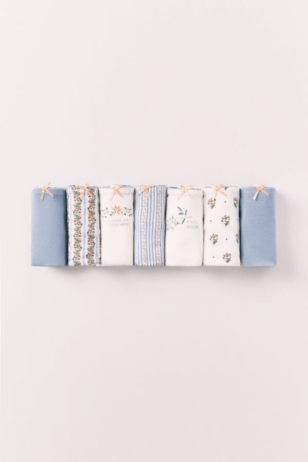 Women'secret Pakovanje od 7 pamučnih brazilskih gaćica različitih dezena Print