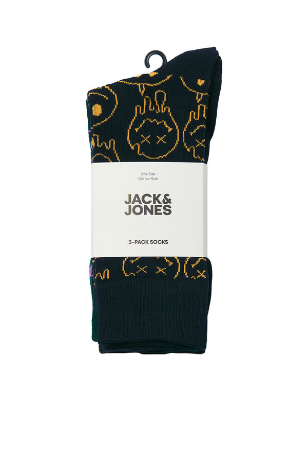 Jack & Jones Pacote de 3 meias azul marinho azul