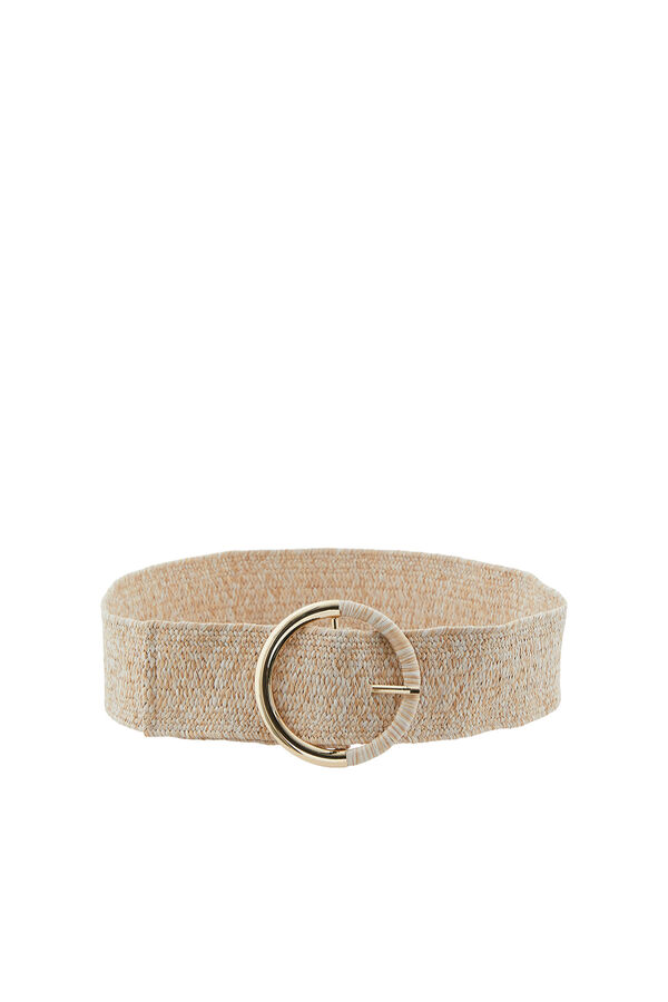 Pieces Remen s velikom zlatnom kopčom Smeđa