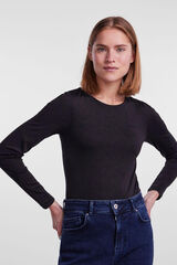 Pieces Body b&aacute;sico manga comprida preto