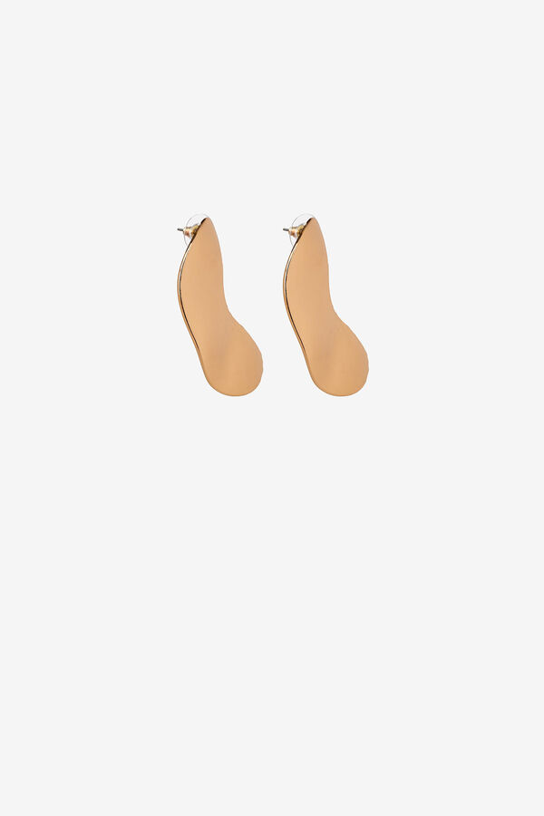 Vilanova Pendientes medianos dorados. Cierre con tap&oacute;n. yellow