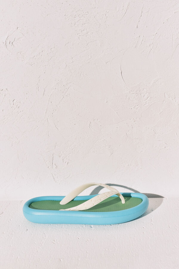 Women'secret Kolor blok papuče Plava