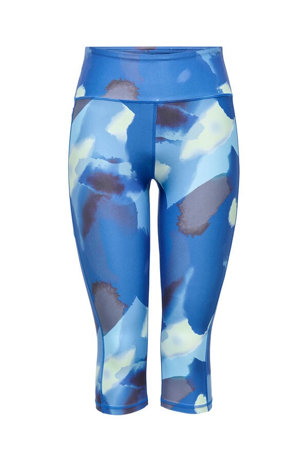 Only Play Leggin capri tiro alto B-Dry azul