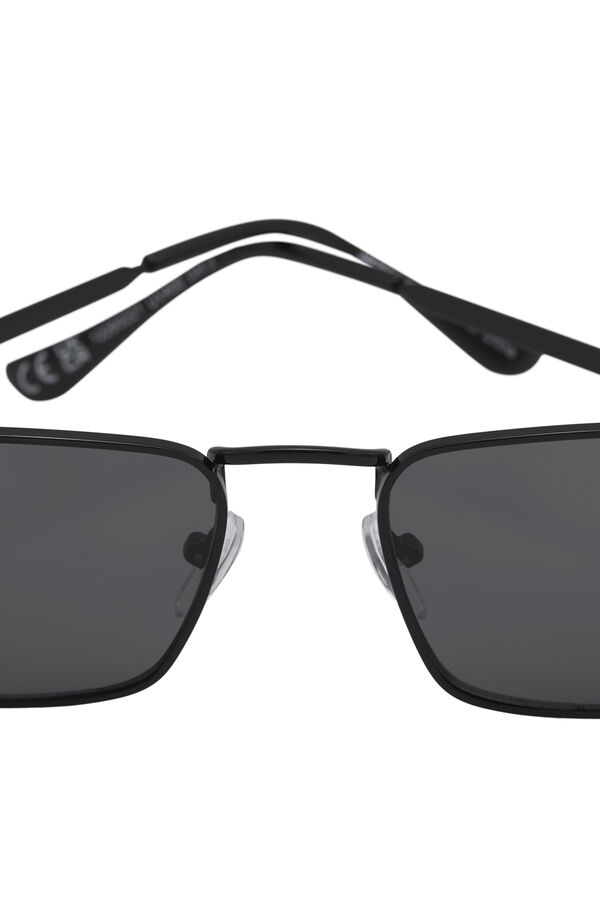 Jack & Jones Schwarze Sonnenbrille mit Metallgestell Schwarz