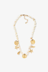 Vilanova Colourful pearl beaded necklace white