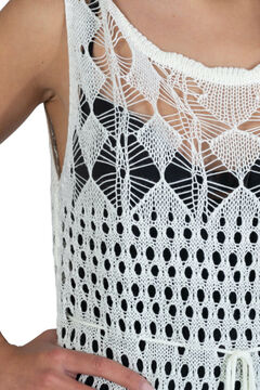Kbas Vestido em crochet de poli&eacute;ster