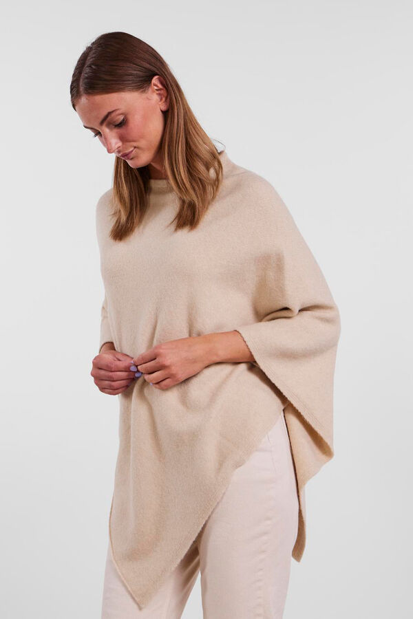 Pieces Basic poncho  gris