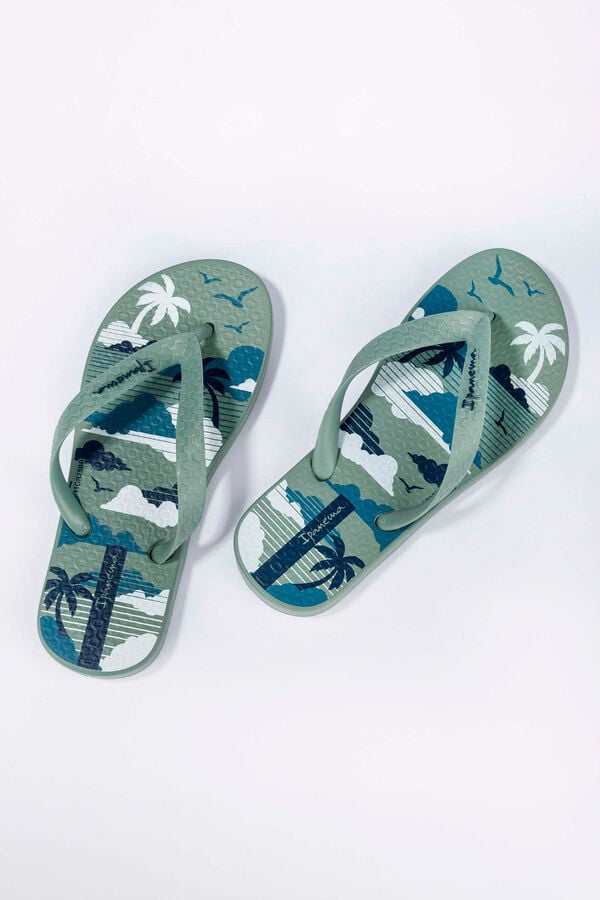 Ipanema Șlapi copii cu imprimeu de vară green