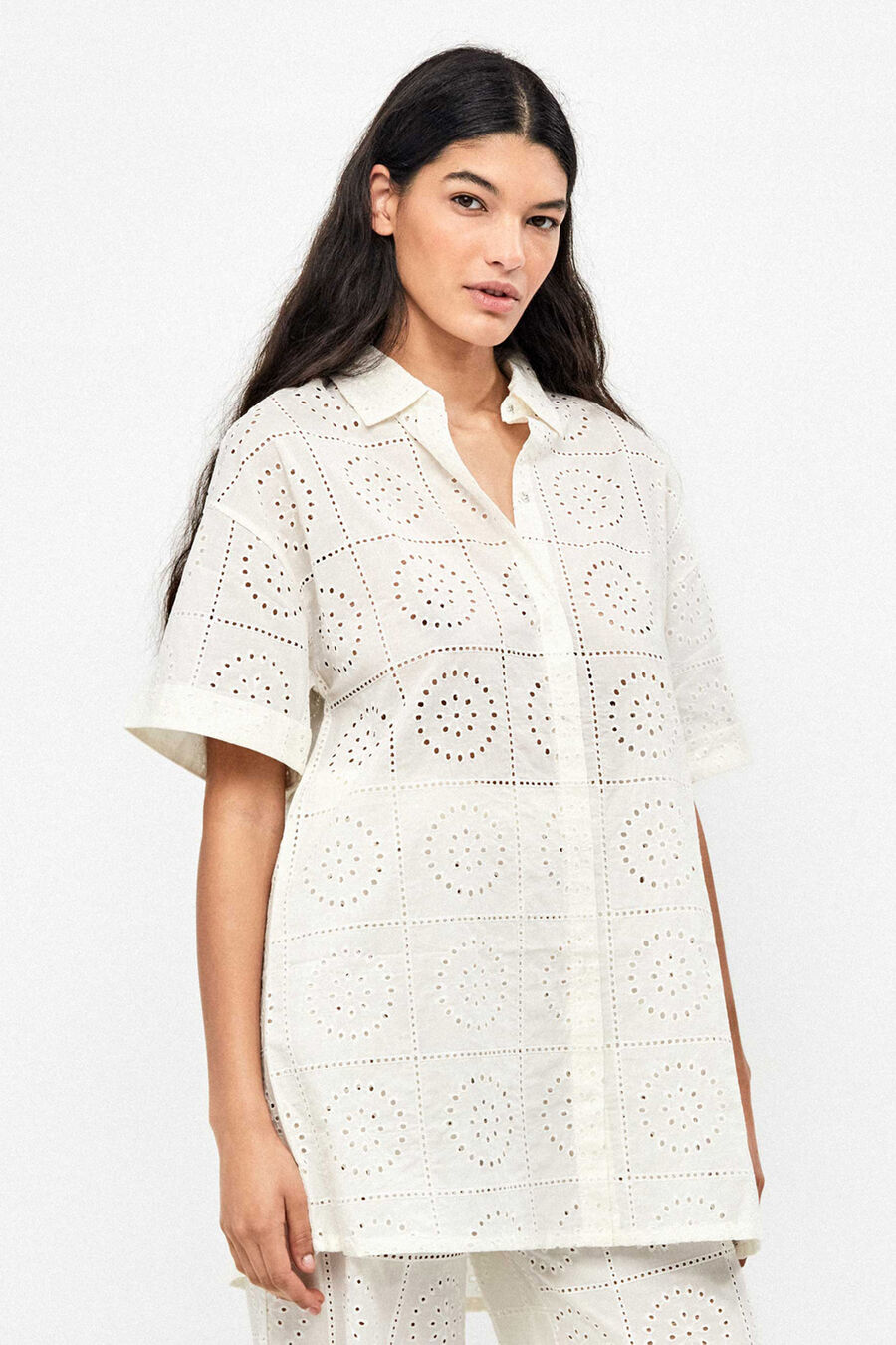 Camisola 100% algodón brocado