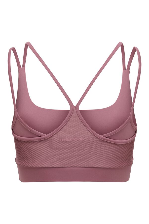 Only Play Soutien desportivo detalhe em mesh rosa