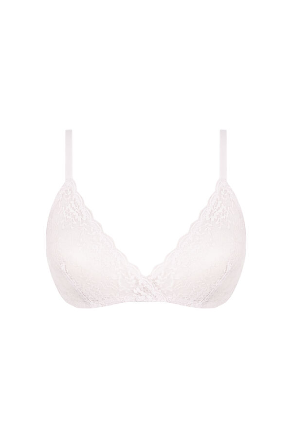 Women'secret PRIRODNI beli čipka trouglasti grudnjak Bež