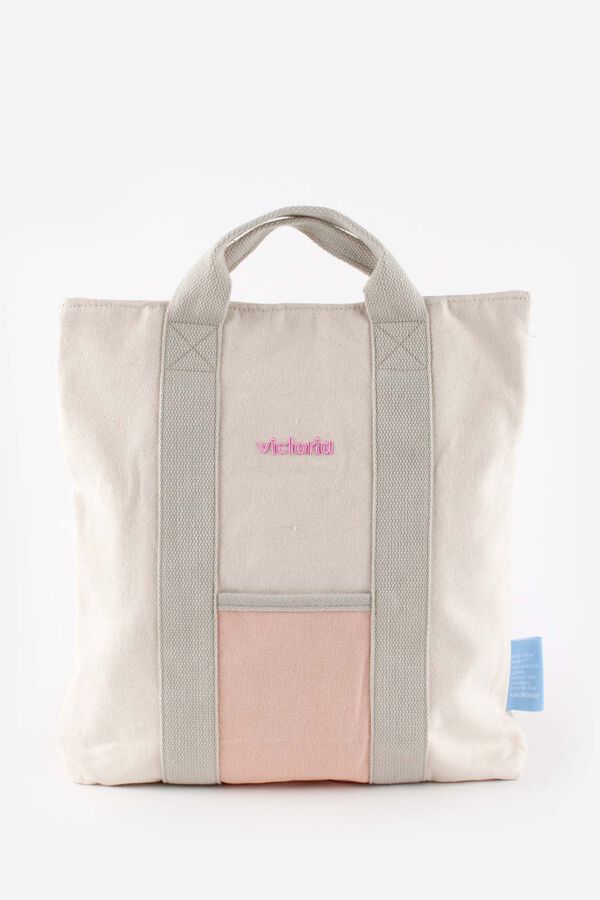 Victoria Mochila de lona bege