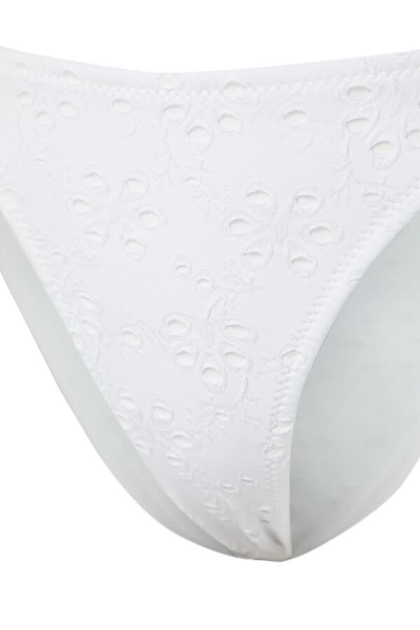 Trendyol Conjunto de bikini triangular brocado blanco