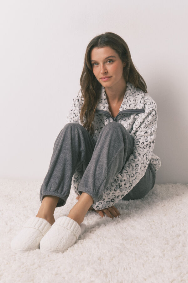 Women'secret Bele sobne papuče od pleten Bež