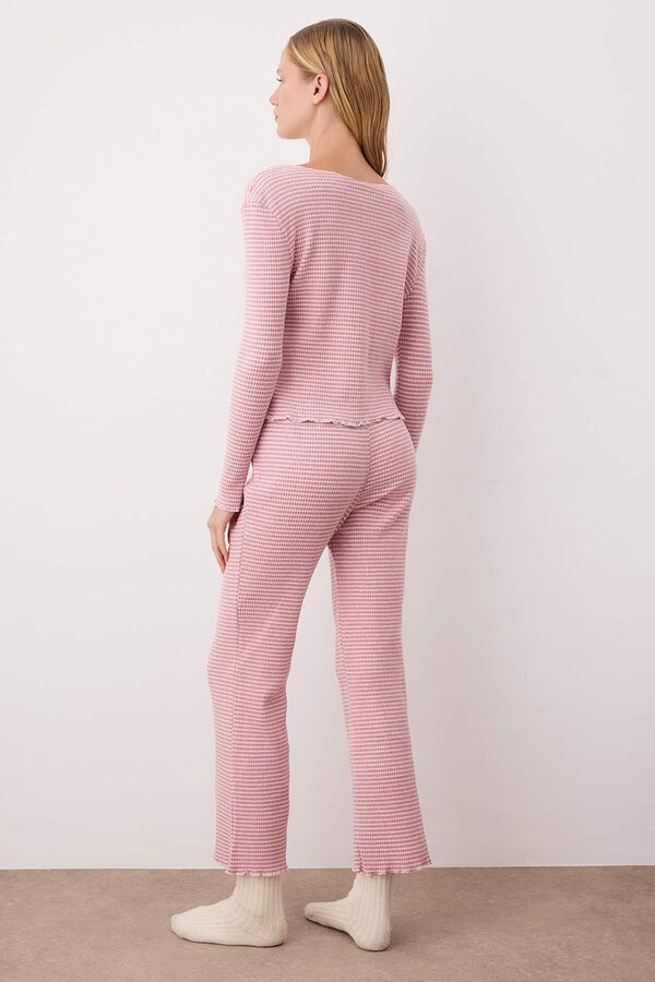 Trendyol Conjunto de pijama de riscas estampado