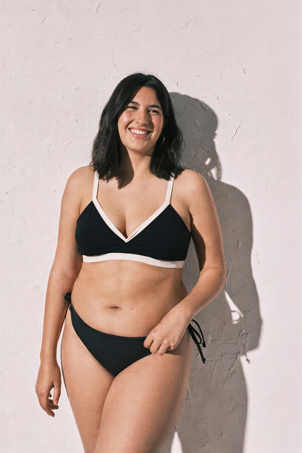 Women'secret Crn trouglasti polusjajan gornji deo bikinija Crna
