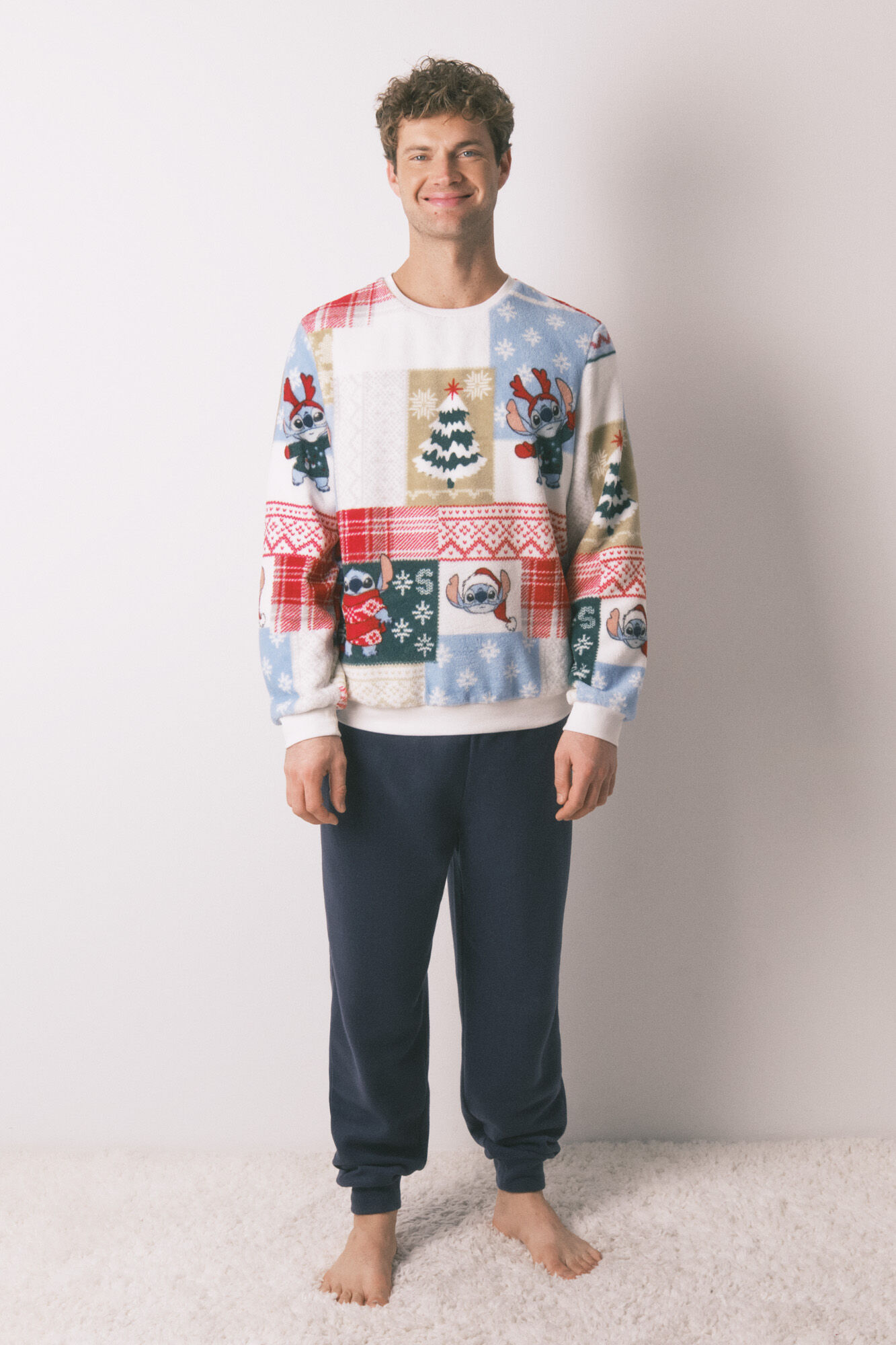 Women'secret Pijama masculino Stitch tejido polar