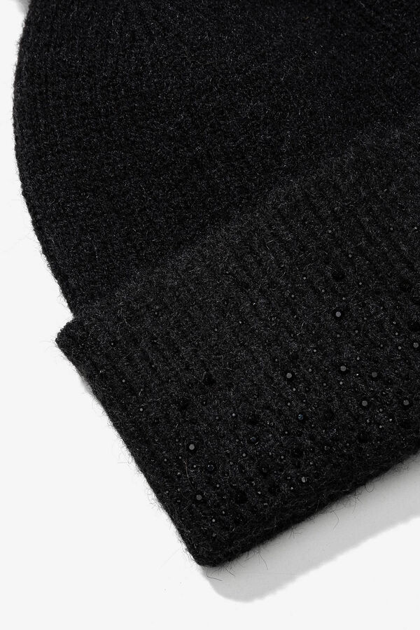 Vilanova Chap&eacute;u com apliques brilhantes preto