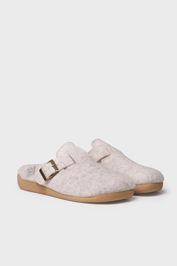 Toni Pons Zapatilla Tipo Zueco Para Mujer En Fieltro beige