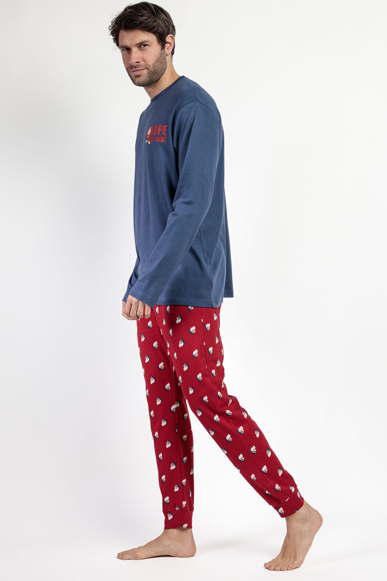 Admas Pijama largo Grumpy 100% algod&oacute;n para hombre