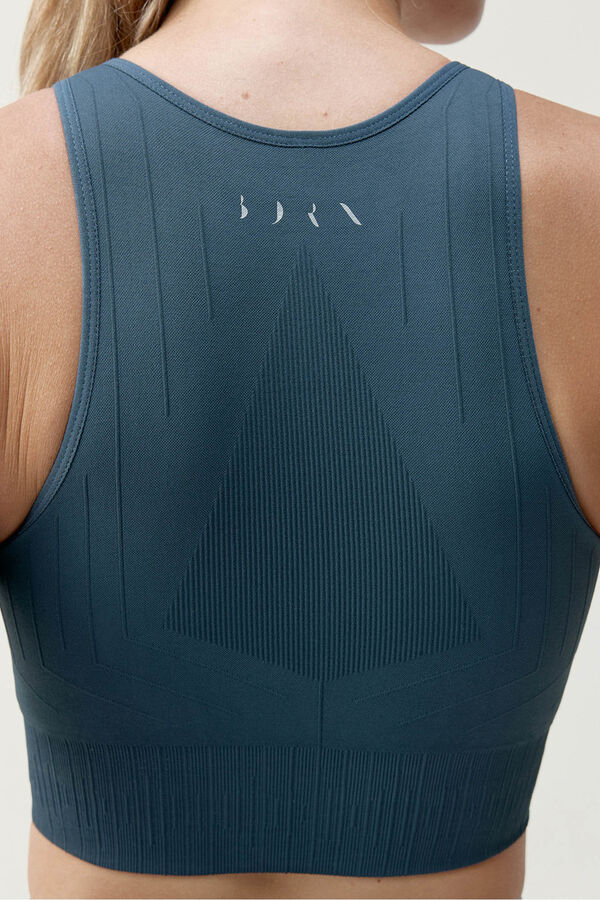 Born Living Yoga Sujetador top deportivo Nawal gris gris