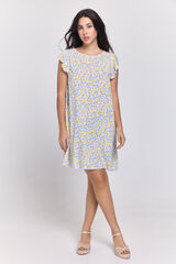 Pieces Vestido estampado ECOVERO&trade; branco