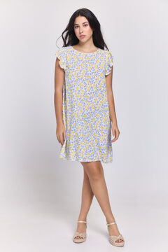 Pieces Vestido ECOVERO&trade; estampado blanco