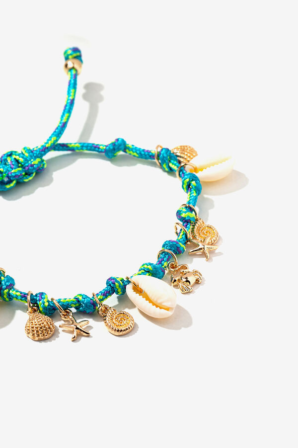 Vilanova Pulsera Cord&oacute;n con Conchas azul
