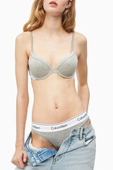 Calvin Klein Tanga c&oacute;s el&aacute;stico Modern Cotton cinzento