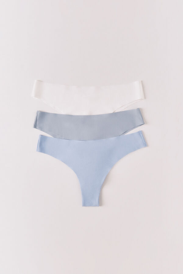 Women'secret Pakovanje od 3 komada raznobojnih mikrofiber brazilskih gaćica Print