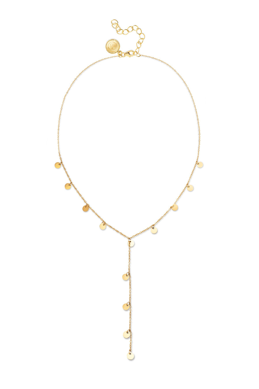 Collar Y Mini Moon Acero Baño Oro