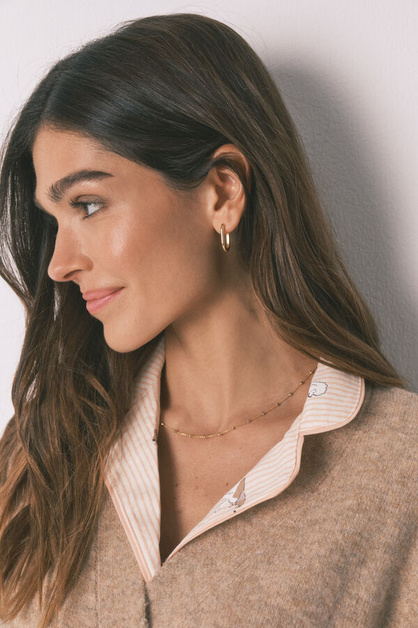 Women'secret Roze trikotažni jednobojan kratak kardigan Braon