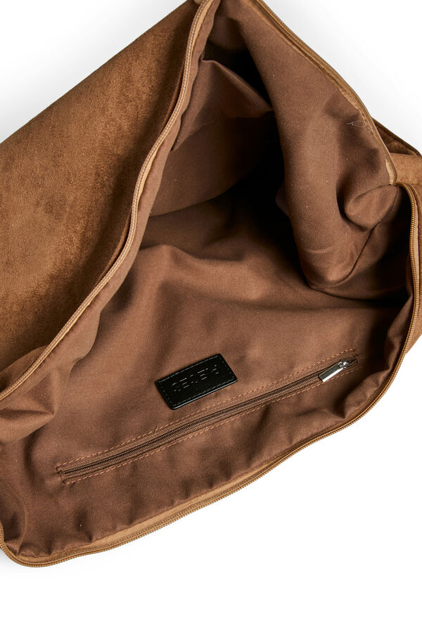 Pieces Bolso Bandolera Antelina marr&oacute;n